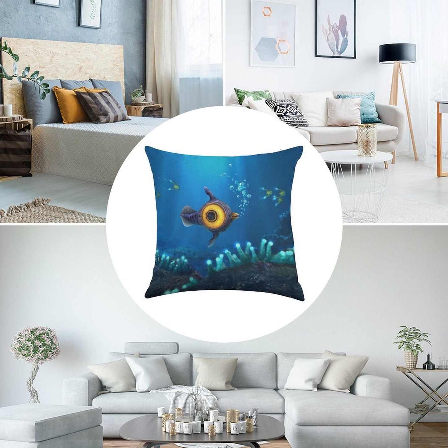Peeper Linen Throw Pillow Cover