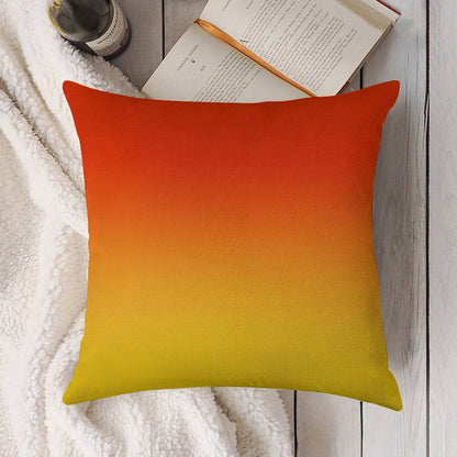 OMBRE GRADIENT ORANGE RED AND YELLOW ONE OF 100 CHIC OMBRE 2 TONE DESIGNS ON OZCUSHIONS Linen Throw Pillow Cover
