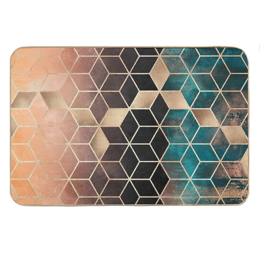 Ombre Dream Cubes Bath Mat