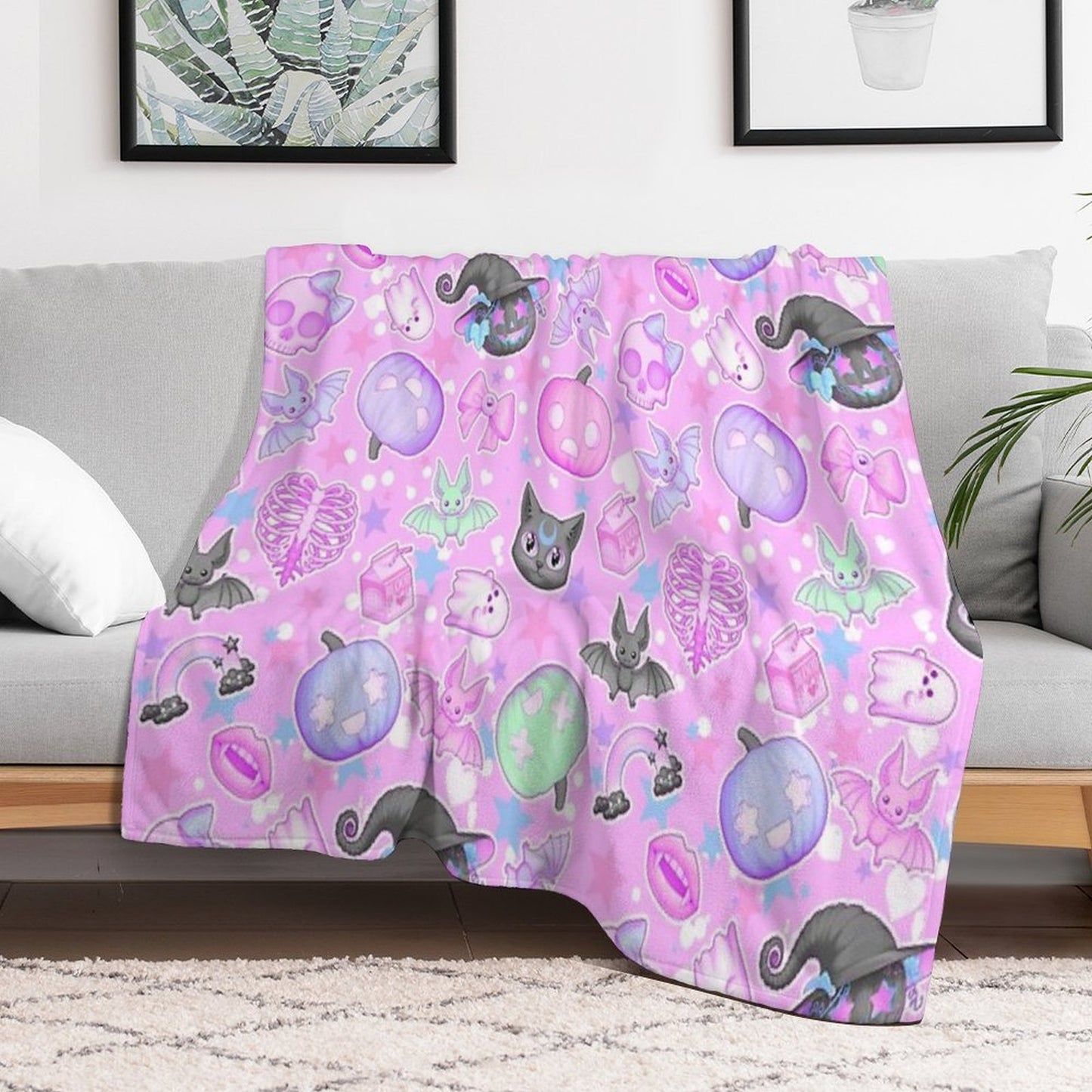 Halloween All Year Throw Blanket