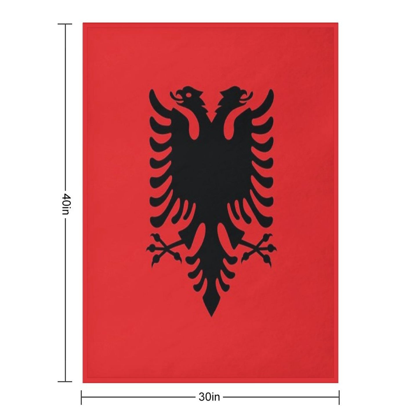 Albanian Flag Throw Blanket