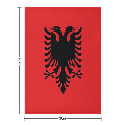 Albanian Flag Throw Blanket