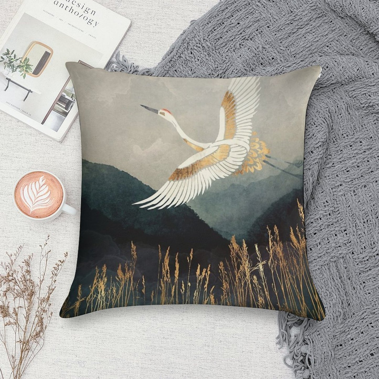 Elegant Flight Soft Warmth Comfort Throw Pillow