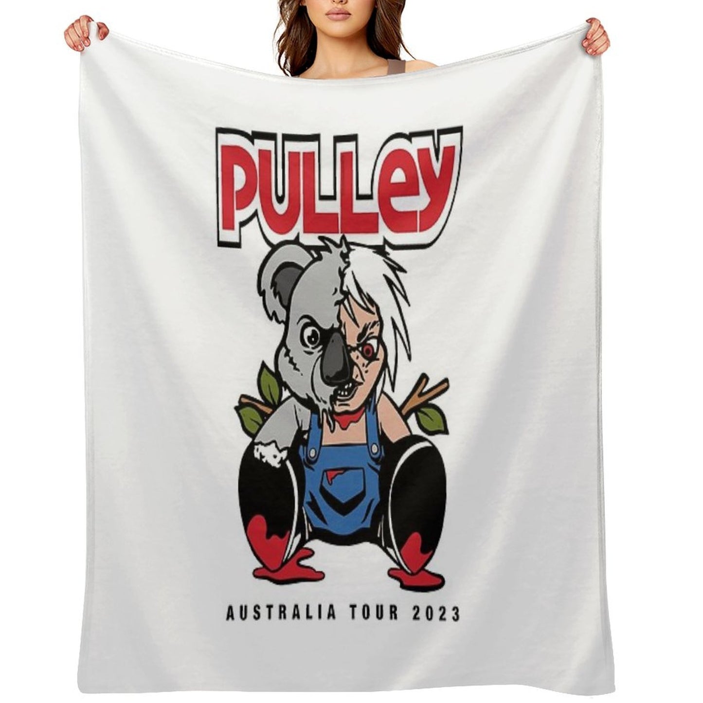 Pulley T-Shirt – Australia Tour 2023 Melodic Punk Rock Throw Blanket