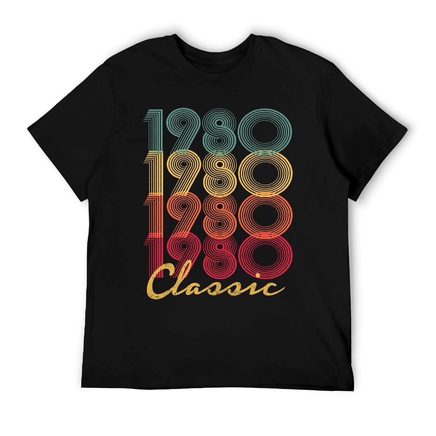 1980 40th Birthday Gift Vintage Retro Men Women 40 Years Old  Tagless Design T-Shirt