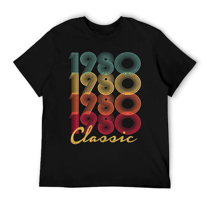 1980 40th Birthday Gift Vintage Retro Men Women 40 Years Old  Tagless Design T-Shirt
