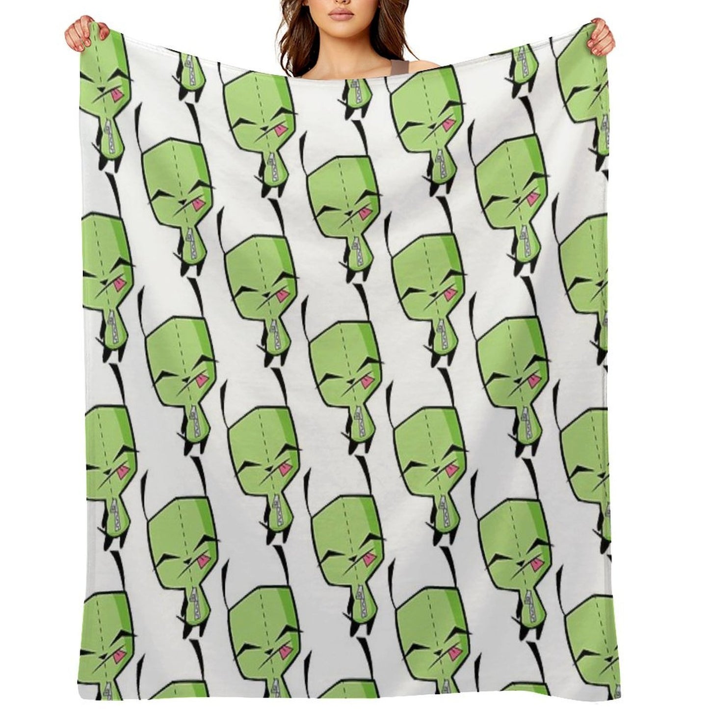 Invader Zim's GIR Throw Blanket
