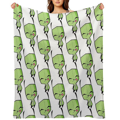 Invader Zim's GIR Throw Blanket