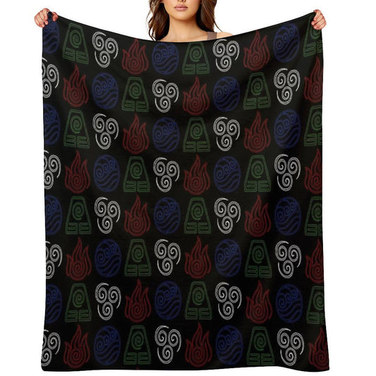 Four Elements Minimalist Throw Blanket