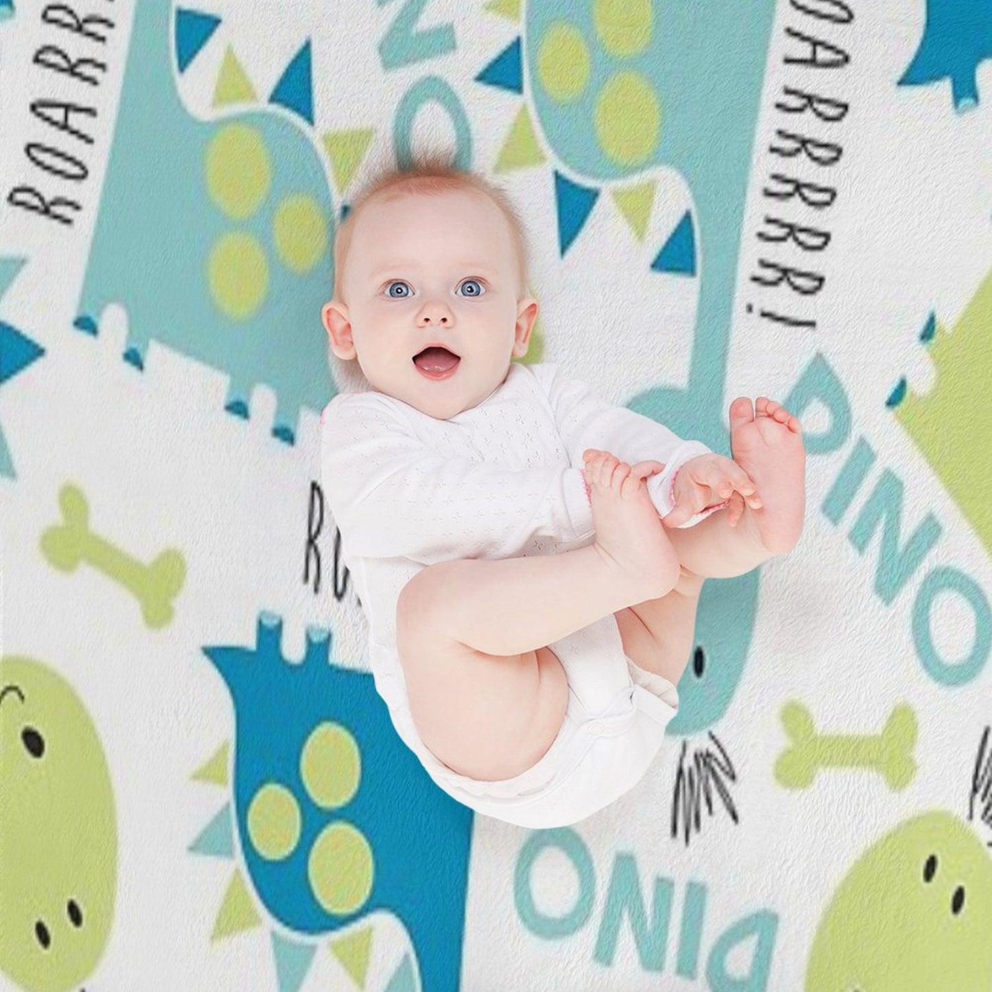 Little Roarrrrrr Dinosaurs Throw Blanket