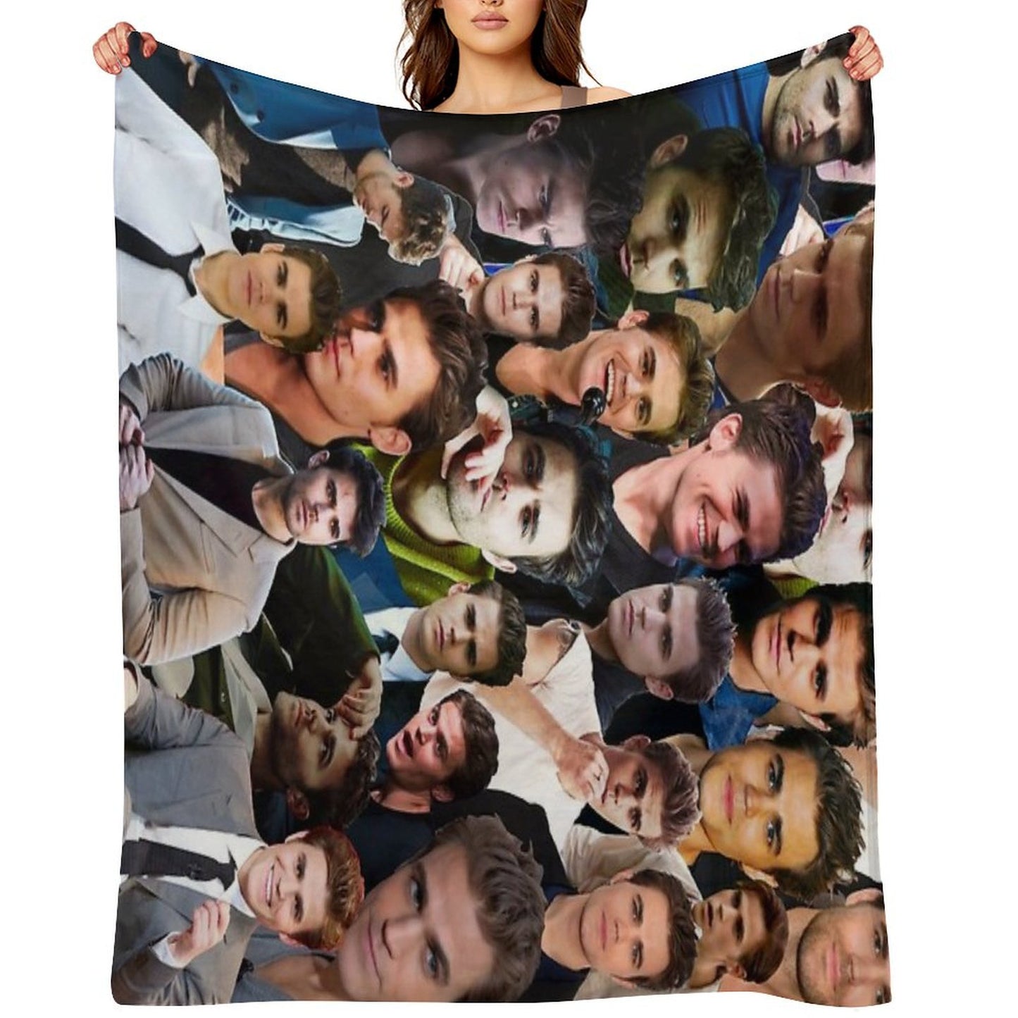 Paul Wesley Photo Collage Throw Blanket