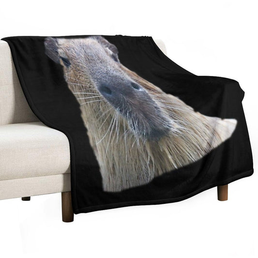 The Capybara Granddad Throw Blanket