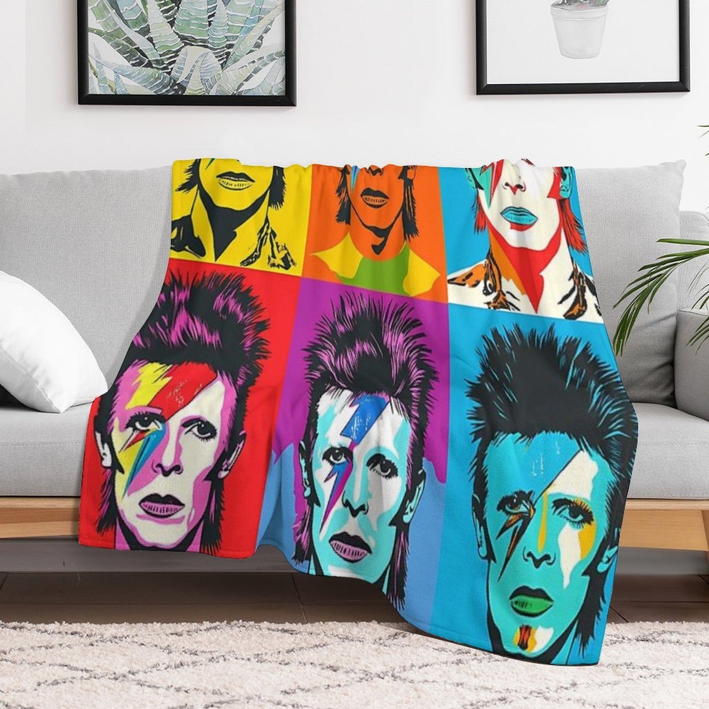 David Bowie Throw Blanket