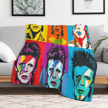 David Bowie Throw Blanket