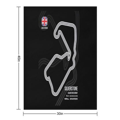 British Race Track (B&W) Throw Blanket