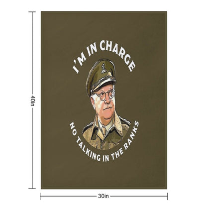 Dad's Army -  Captain Mainwaring - British Nostalgia - Dad's Army Tshirts  - Comedy Classic Gifts Throw Blanket