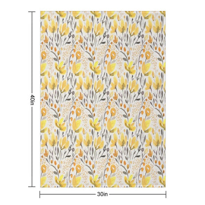 Yellow Field Throw Blanket