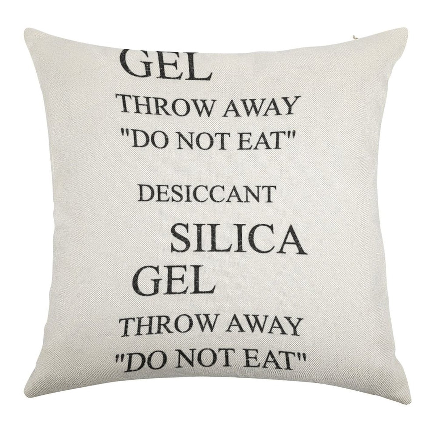 Do Not Eat - Silica Gel Linen Throw Pillow Cover