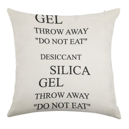 Do Not Eat - Silica Gel Linen Throw Pillow Cover