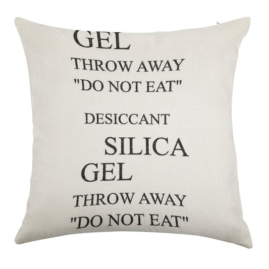 Do Not Eat - Silica Gel Linen Throw Pillow Cover