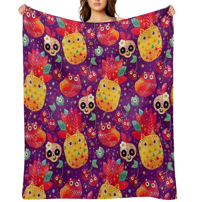 Mexican Tutti Frutti Throw Blanket