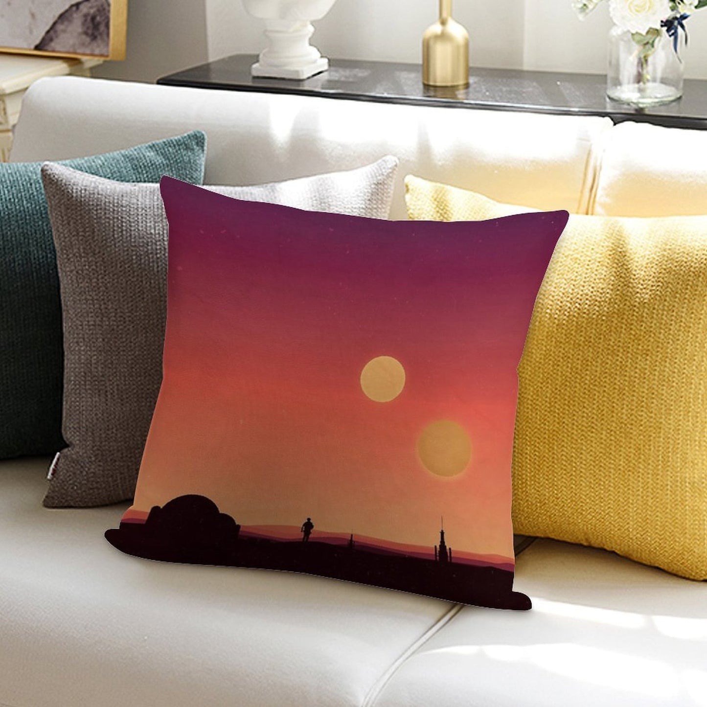 Tatooine Soft Home Decor Throw Pillow