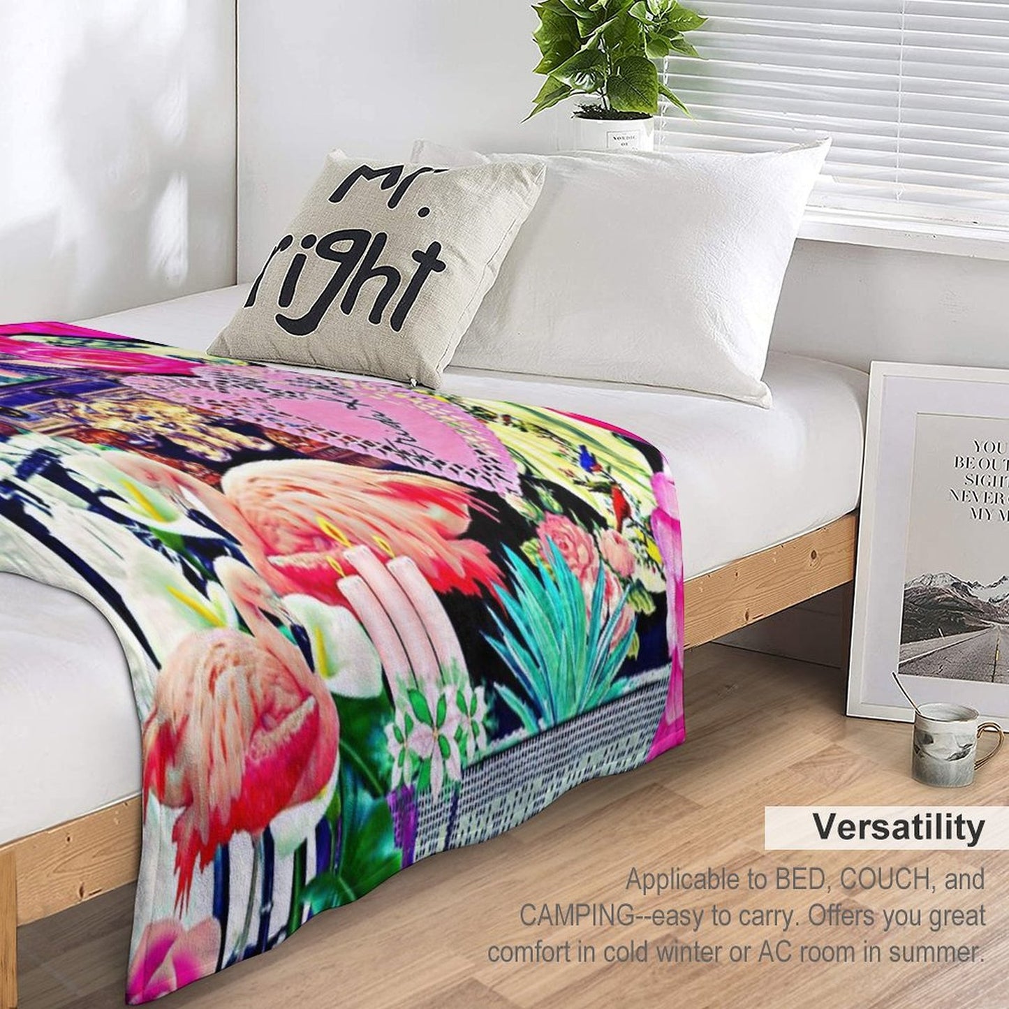 Frida Kahlo Love One Another Collage Throw Blanket