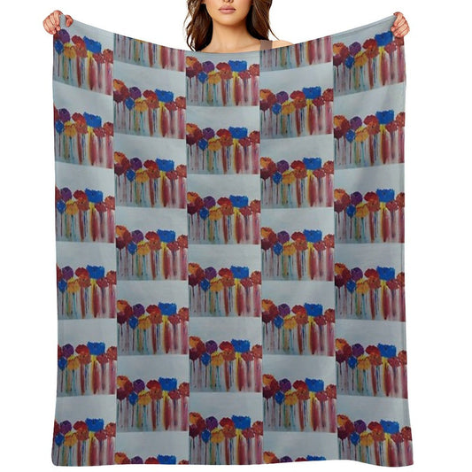 Abstract Bloom Throw Blanket