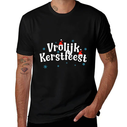 Vrolijk Kerstfeest Dutchflemish Christmas  Cotton T-Shirt