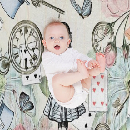 Alice In Wonderland  Collage Throw Blanket