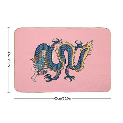 TIBETAN DRAGON RUG-pink Bath Mat
