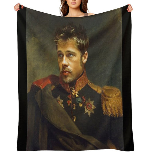 Brad Pitt - Replaceface Throw Blanket