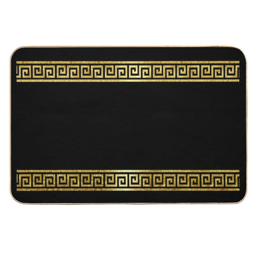 Greek Geometric Pattern  Easy Maintenance Bath Mat