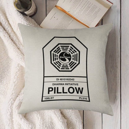 Dharma Initiative Pillow Linen Throw Pillow Cover