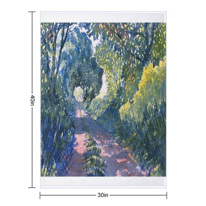 Hockney Trail Tunnel of Trees Throw Blanket