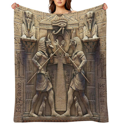 Egyptian Gods Throw Blanket