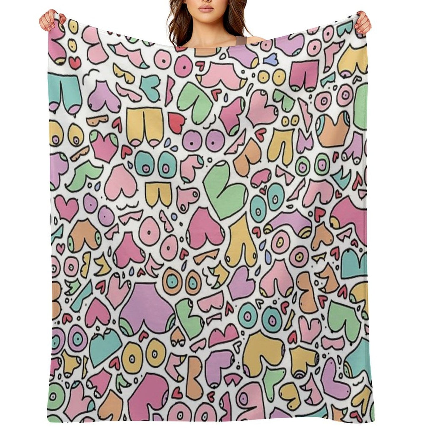 Fun Boobies Throw Blanket