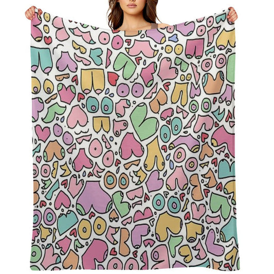 Fun Boobies Throw Blanket