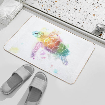 Watercolour Turtle Bath Mat