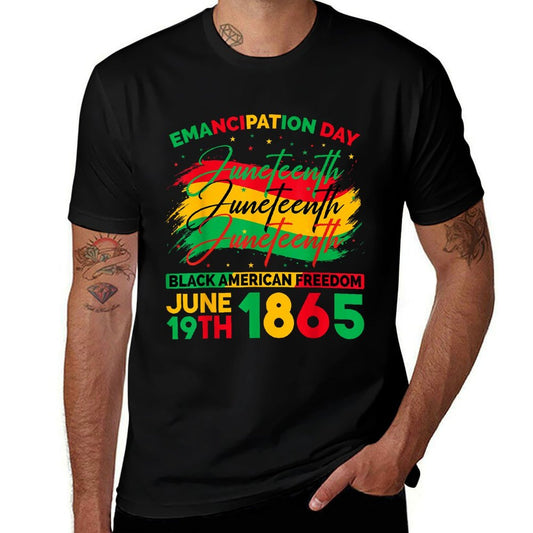 Juneteenth Black American Feedom 1865 Juneteenth Men Women  Wrinkle-resistant T-Shirt