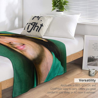 Matthew Gray Gubler with A Banana Throw Blanket