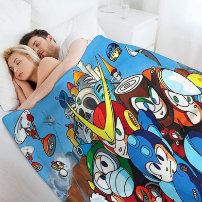 Mega Man 2 Art Throw Blanket