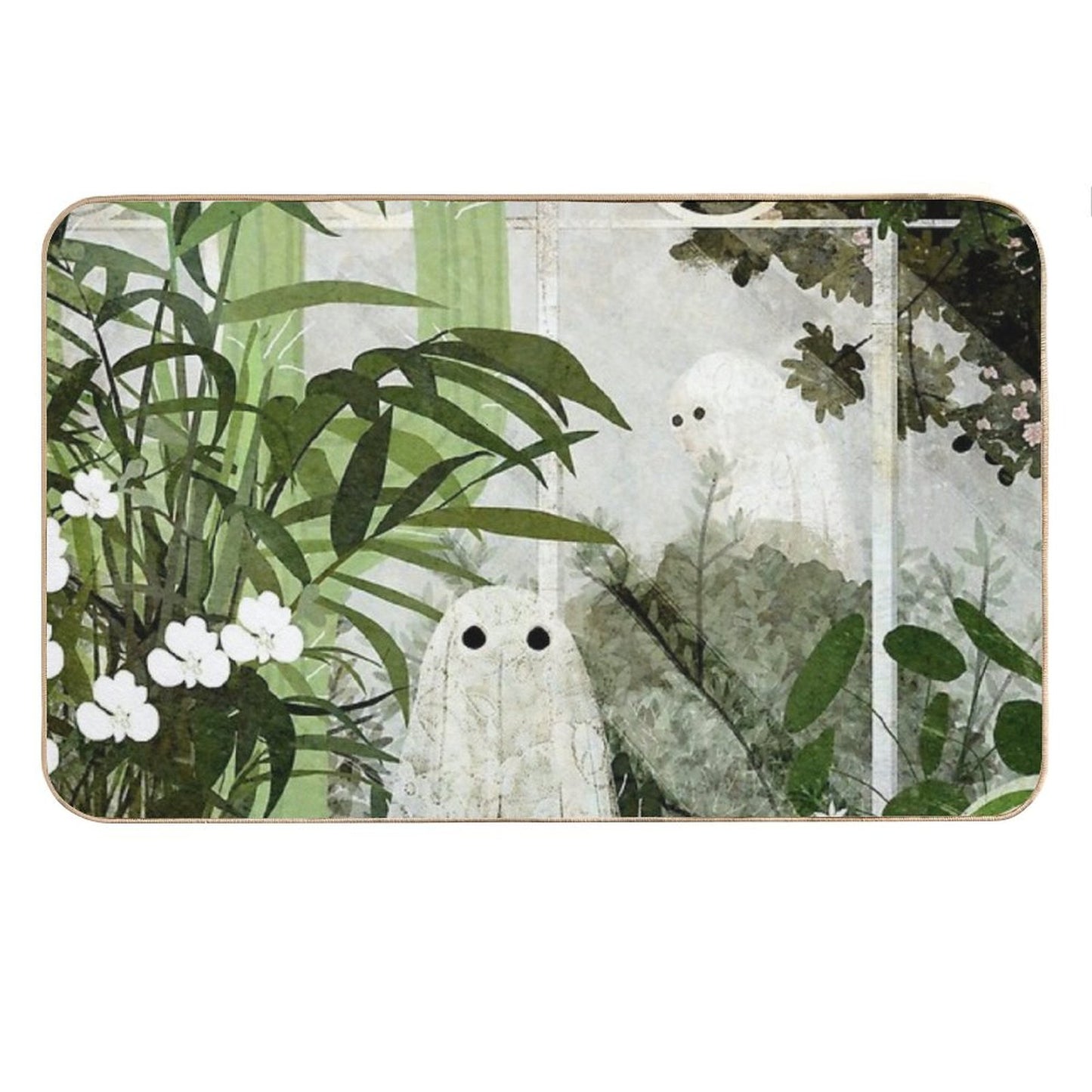 There's A Ghost in The Greenhouse Again Bath Mat