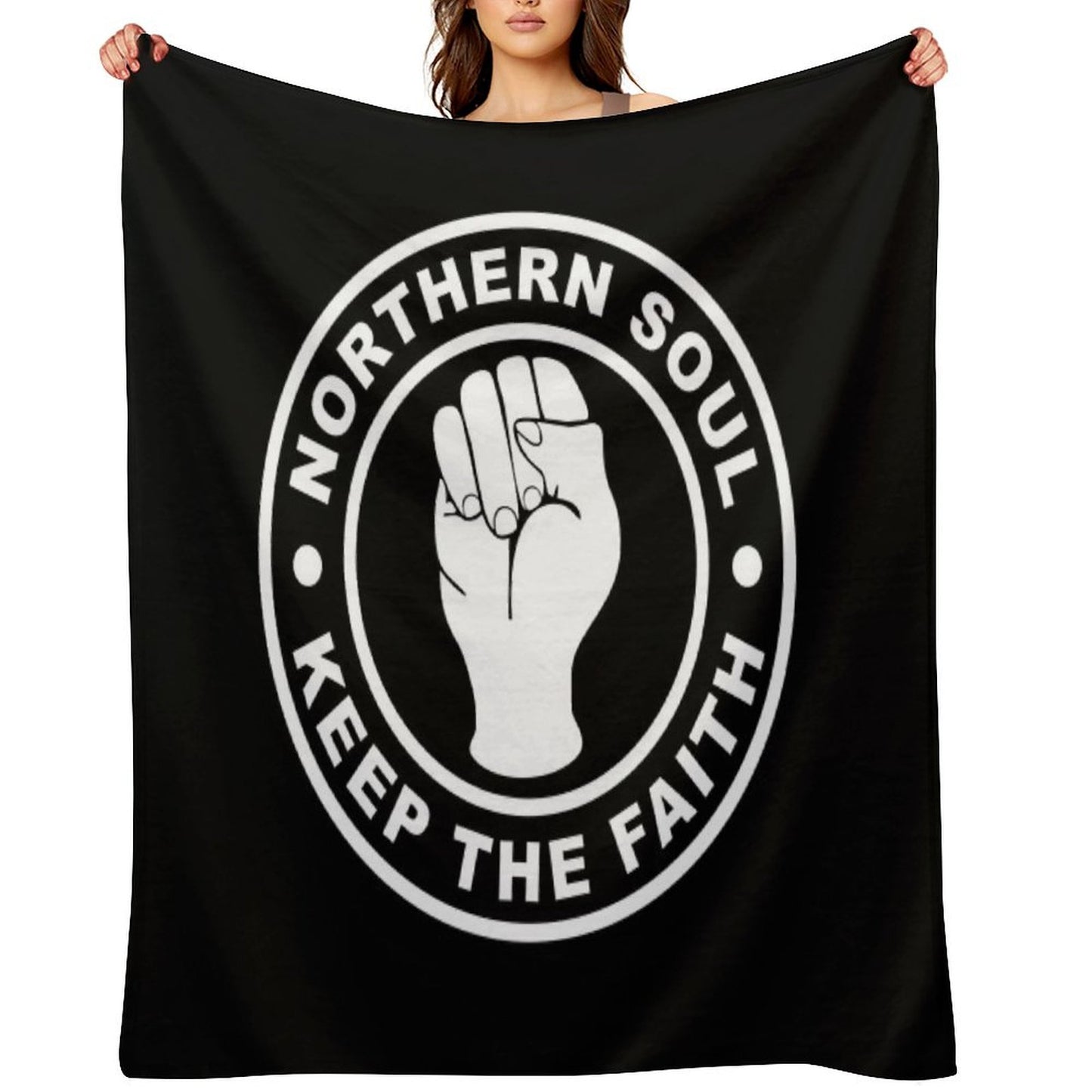 Northern Soul Keep The Faith Throw Blanket