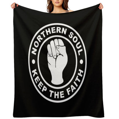 Northern Soul Keep The Faith Throw Blanket