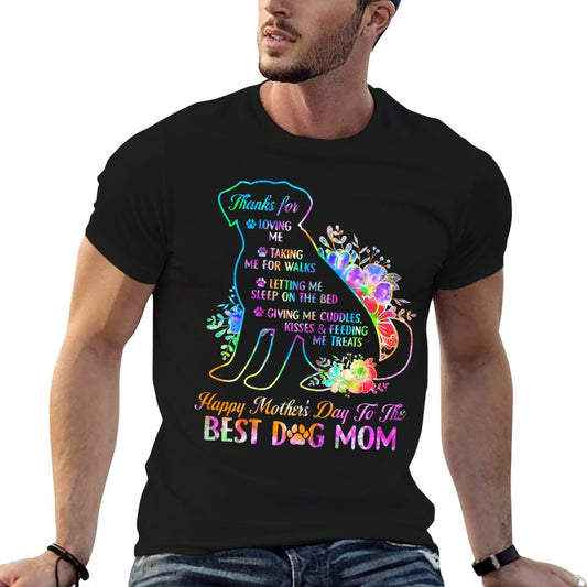Happy Mother&#39;s Day Tie Dye To The Best Dog Mom Mothers Day T-Shirt