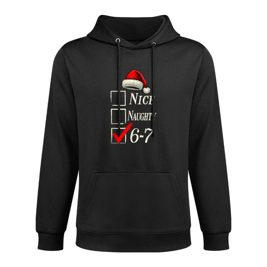 6-7 Meme Nice Naughty 67 Christmas Brain Rot Funny Graphic Moisture-Wicking Hoodie