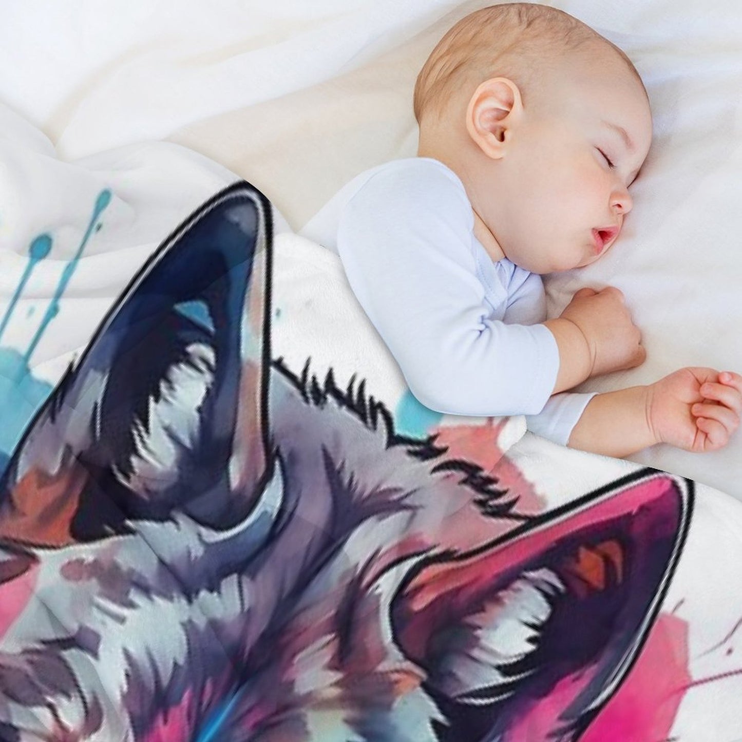 Gameink. Wolf Throw Blanket
