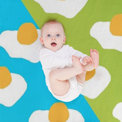 Eggsellent (blue + Green) Throw Blanket