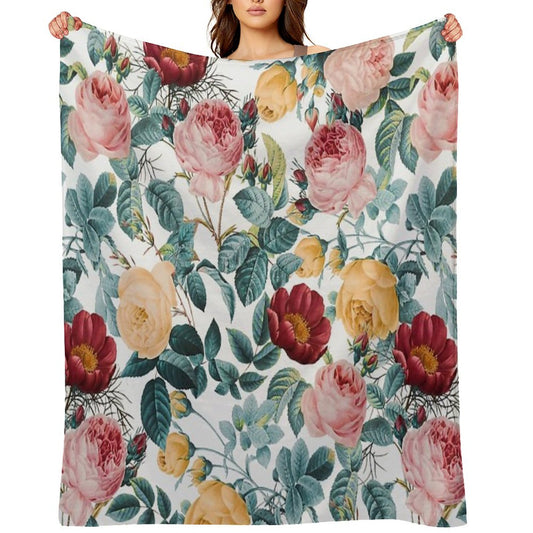 Vintage Garden VI Throw Blanket
